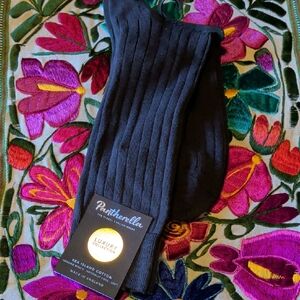 Pantherella Charcoal Ribbed Dress Socks